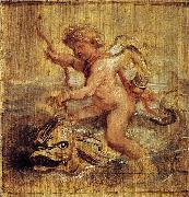 Peter Paul Rubens Cupid Riding a Dolphin painting